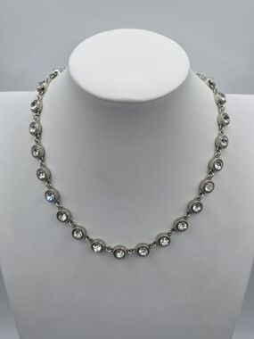 Vintage Crown Trifari Clear Crystal Necklace